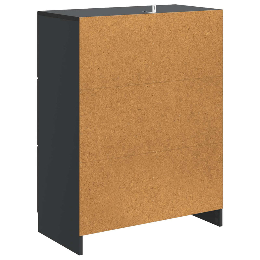 Dressoir met lade Zwart 66 x 34,5 x 87 cm Bewerkt hout