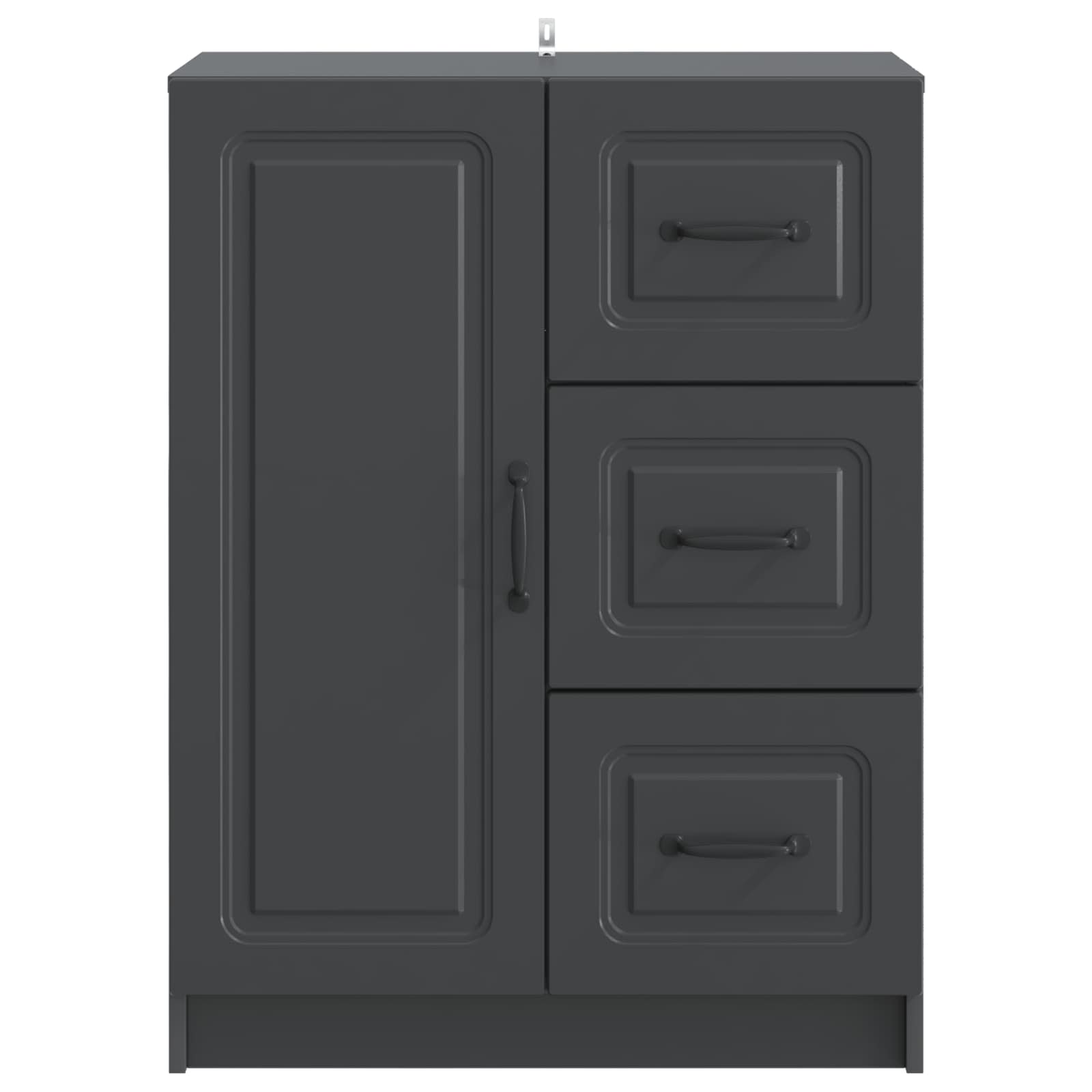 Dressoir met lade Zwart 66 x 34,5 x 87 cm Bewerkt hout