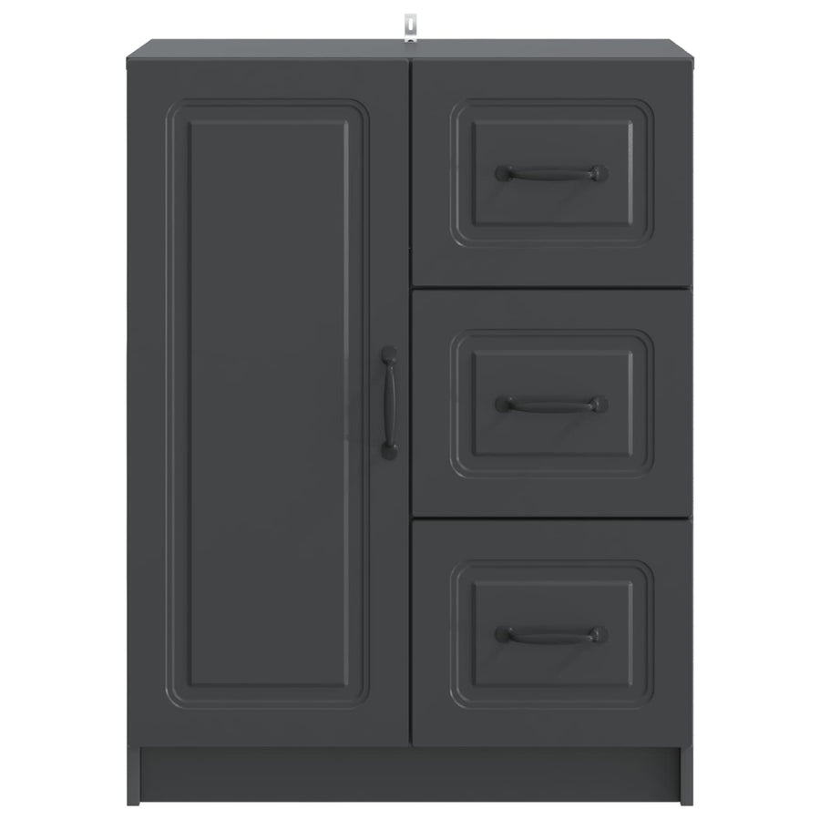 Dressoir met lade Zwart 66 x 34,5 x 87 cm Bewerkt hout