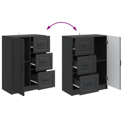 Dressoir met lade Zwart 66 x 34,5 x 87 cm Bewerkt hout