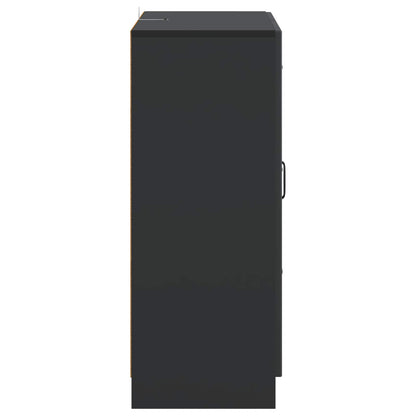 Dressoir met lade Zwart 66 x 34,5 x 87 cm Bewerkt hout