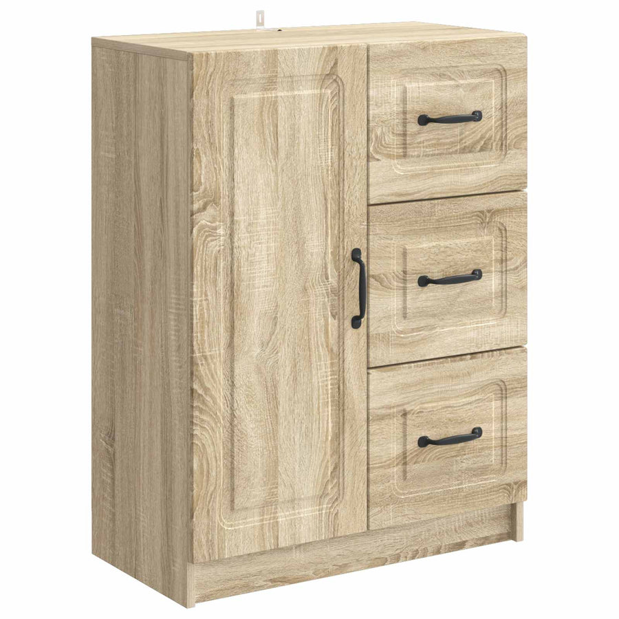 Dressoir met lade Sonoma Eiken 66 x 34,5 x 87 cm Bewerkt hout