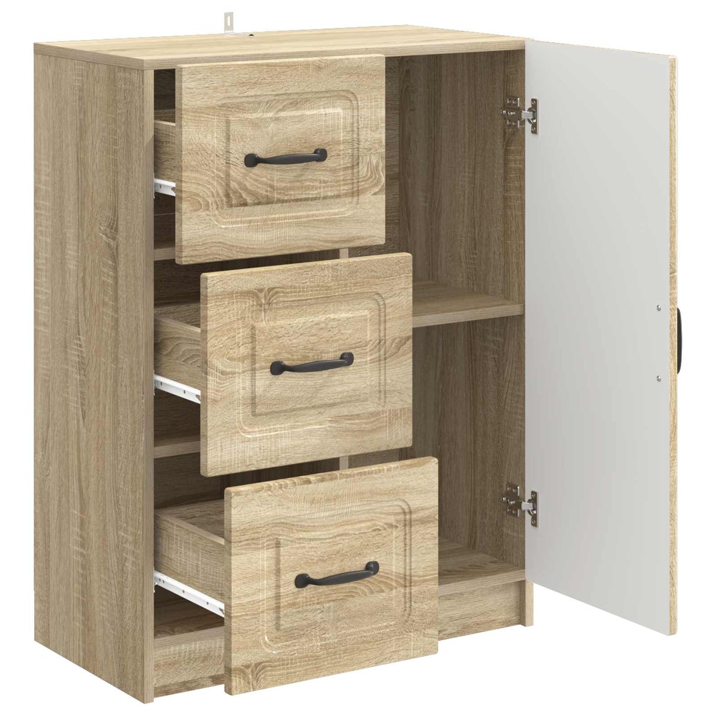 Dressoir met lade Sonoma Eiken 66 x 34,5 x 87 cm Bewerkt hout