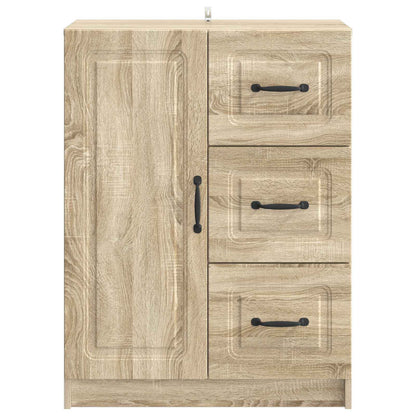 Dressoir met lade Sonoma Eiken 66 x 34,5 x 87 cm Bewerkt hout