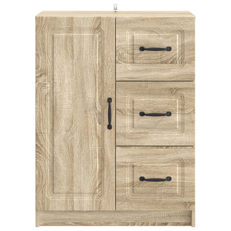 Dressoir met lade Sonoma Eiken 66 x 34,5 x 87 cm Bewerkt hout