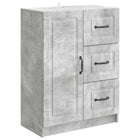 Dressoir betongrijs 66x34,5x87 cm bewerkt hout