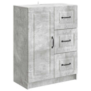 Dressoir betongrijs 66x34,5x87 cm bewerkt hout