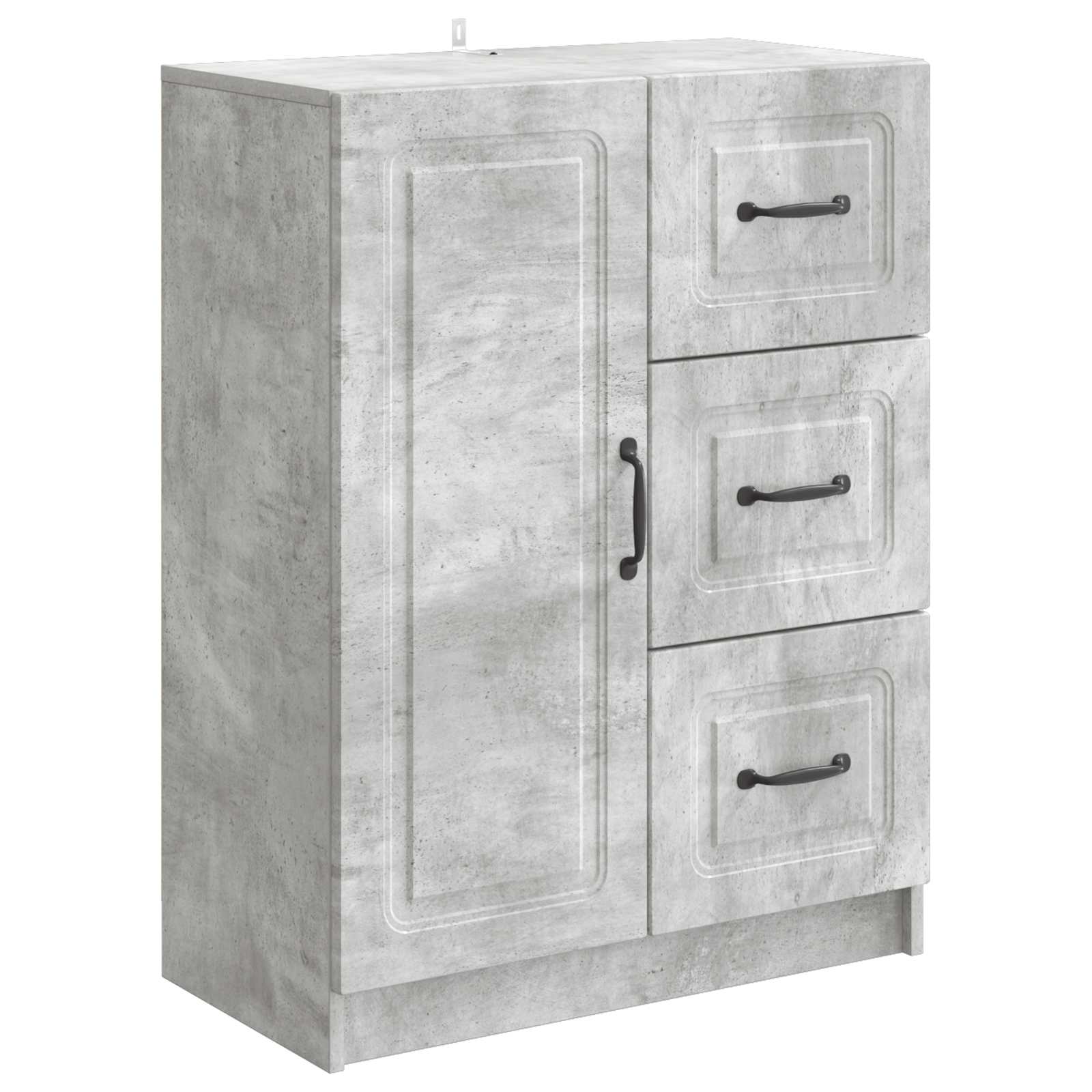Dressoir met lade Betongrijs 66 x 34,5 x 87 cm Bewerkt hout