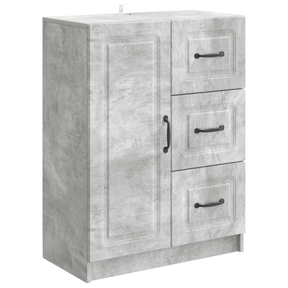 Dressoir met lade Betongrijs 66 x 34,5 x 87 cm Bewerkt hout