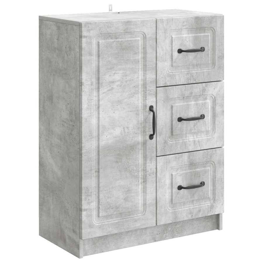 Dressoir met lade Betongrijs 66 x 34,5 x 87 cm Bewerkt hout