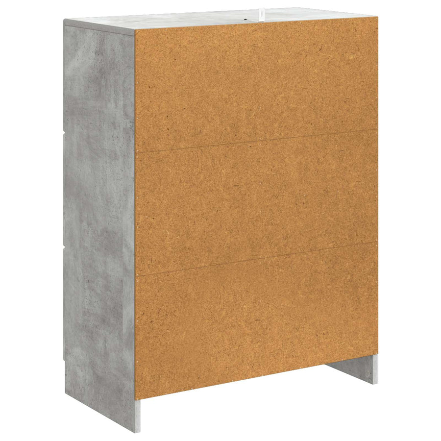 Dressoir met lade Betongrijs 66 x 34,5 x 87 cm Bewerkt hout