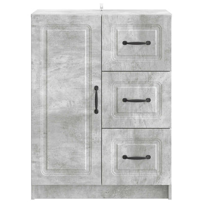 Dressoir met lade Betongrijs 66 x 34,5 x 87 cm Bewerkt hout