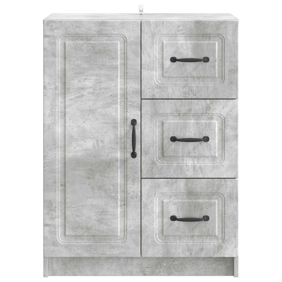 Dressoir met lade Betongrijs 66 x 34,5 x 87 cm Bewerkt hout