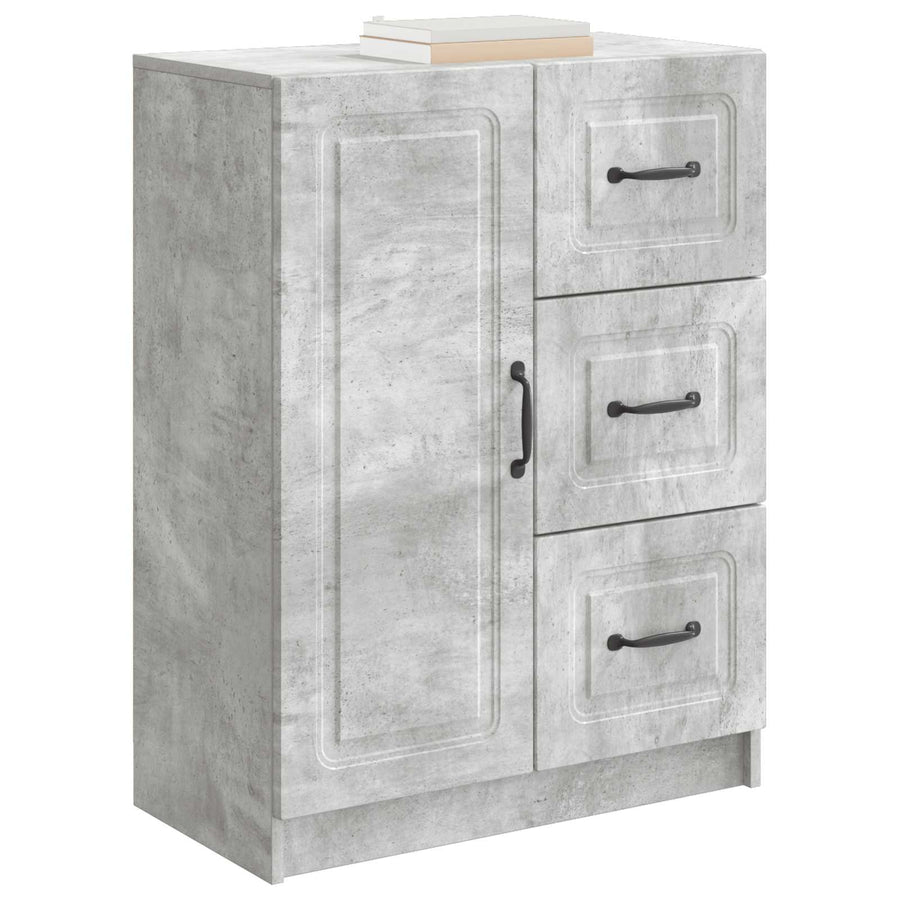 Dressoir met lade Betongrijs 66 x 34,5 x 87 cm Bewerkt hout