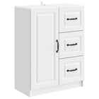 Dressoir hoogglans wit 66x34,5x87 cm bewerkt hout
