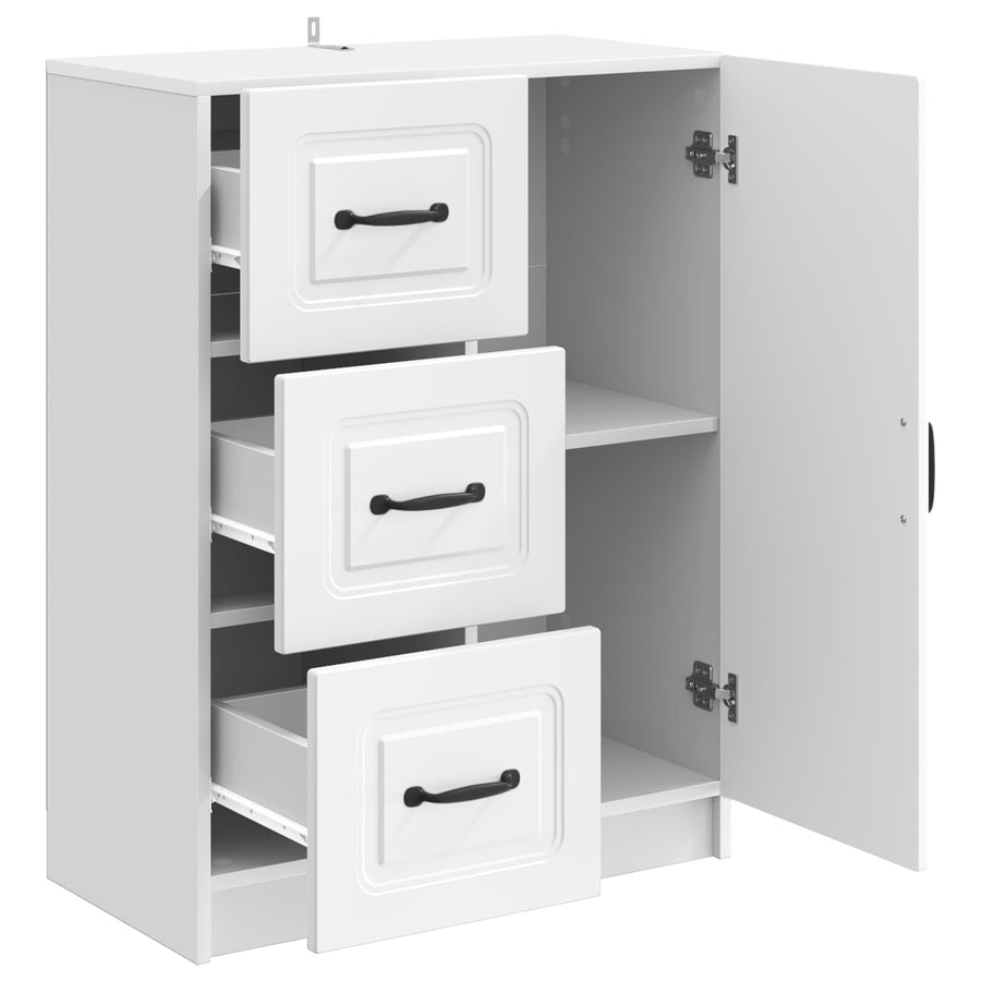 Dressoir met lade Hoogglans Wit 66 x 34,5 x 87 cm Bewerkt hout