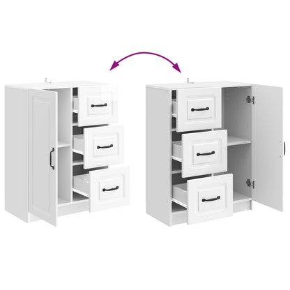 Dressoir met lade Hoogglans Wit 66 x 34,5 x 87 cm Bewerkt hout