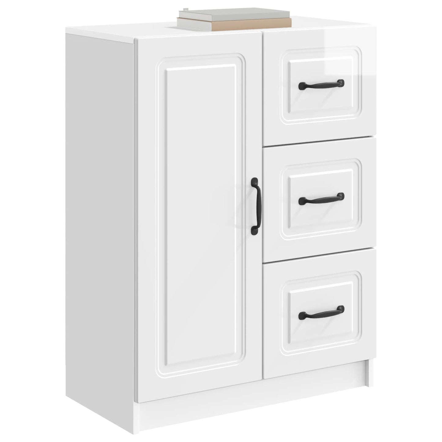 Dressoir met lade Hoogglans Wit 66 x 34,5 x 87 cm Bewerkt hout