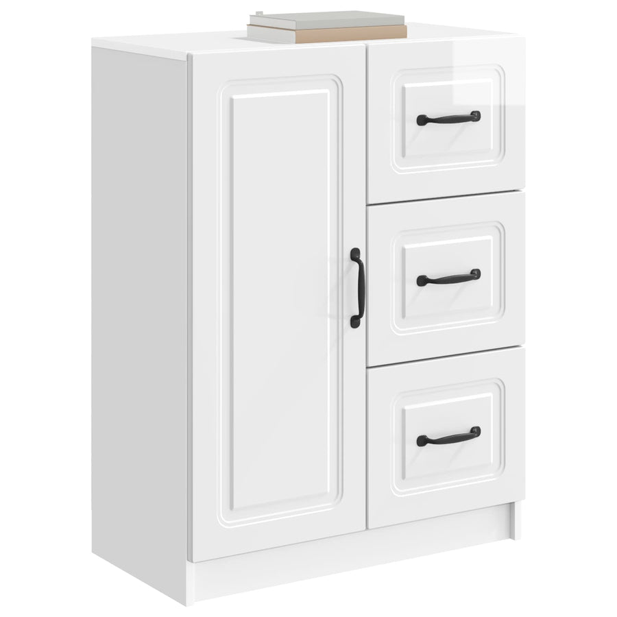 Dressoir met lade Hoogglans Wit 66 x 34,5 x 87 cm Bewerkt hout