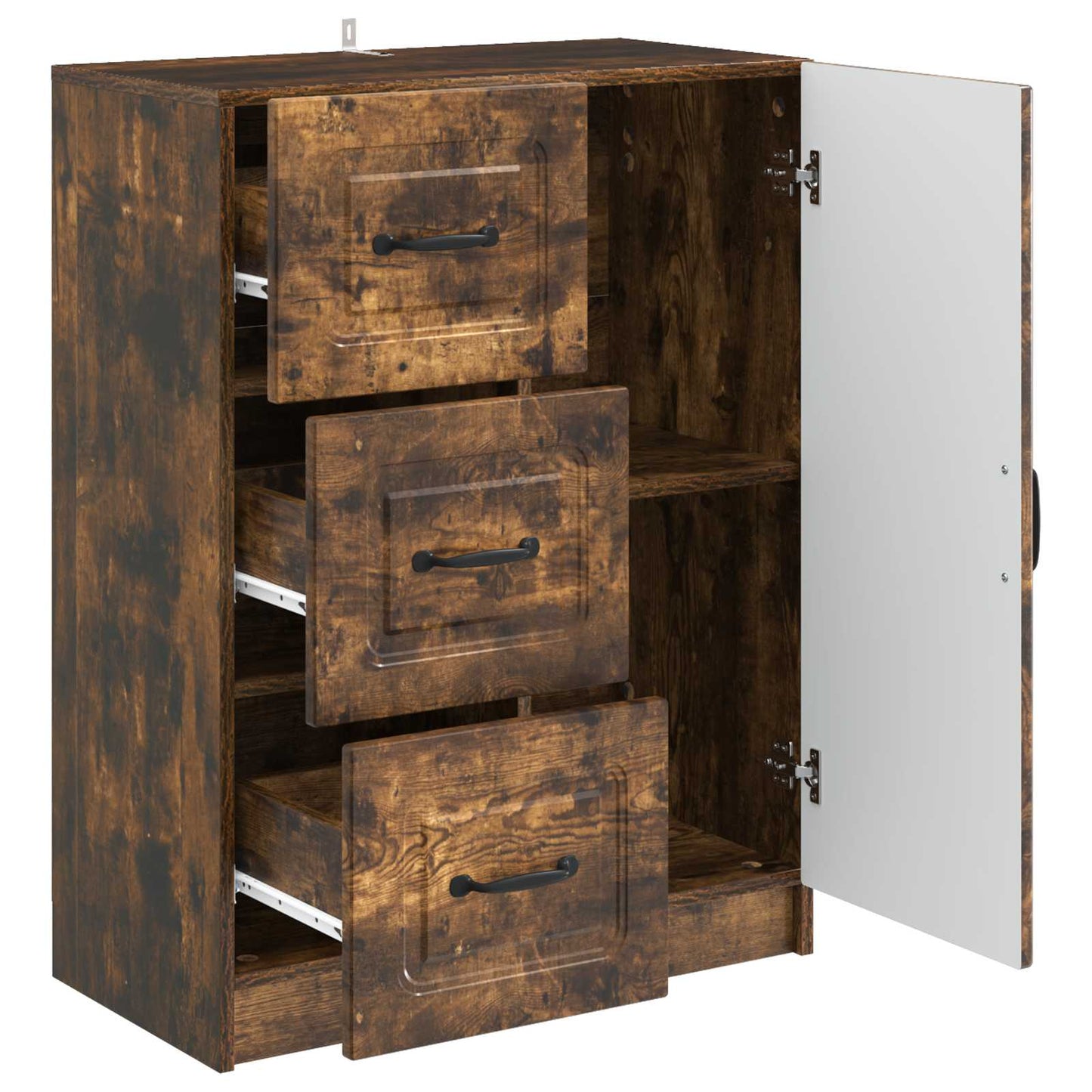 Dressoir met lade Gerookt eiken 66 x 34,5 x 87 cm Bewerkt hout