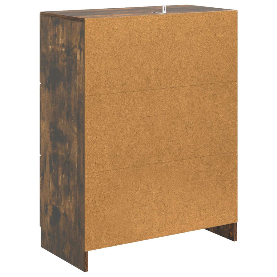 Dressoir met lade Gerookt eiken 66 x 34,5 x 87 cm Bewerkt hout