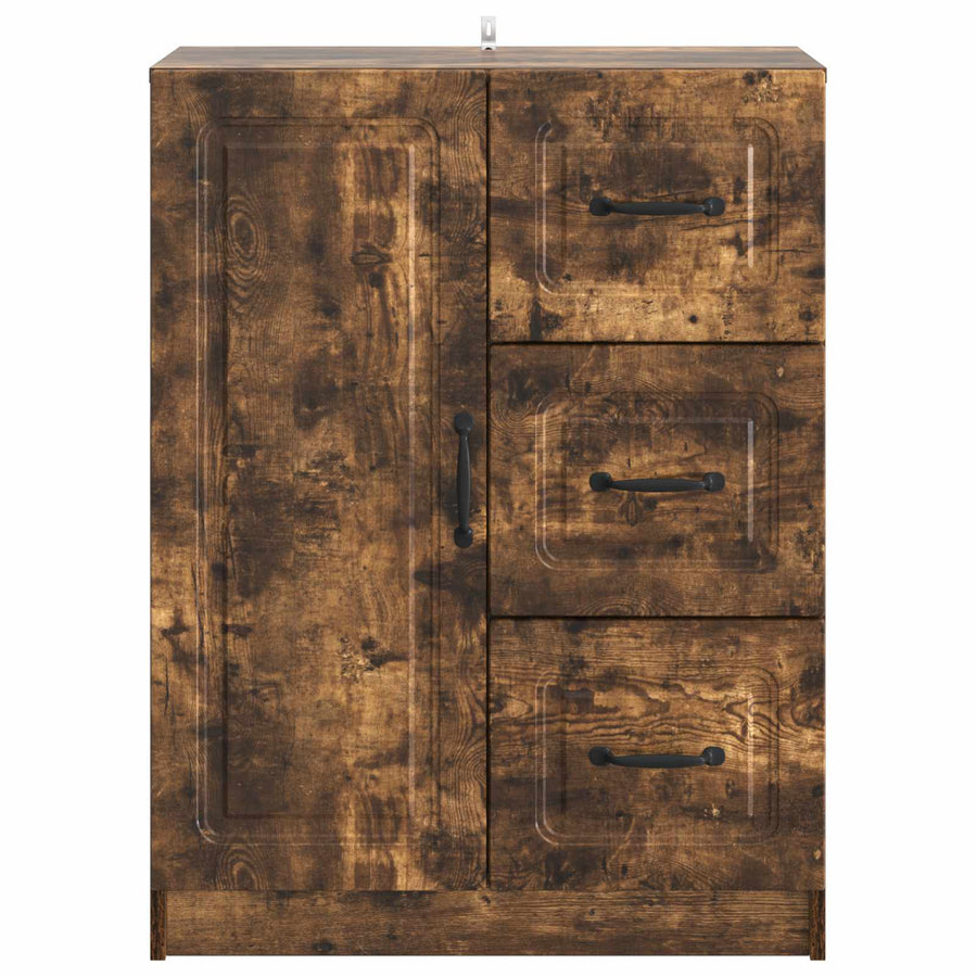 Dressoir met lade Gerookt eiken 66 x 34,5 x 87 cm Bewerkt hout