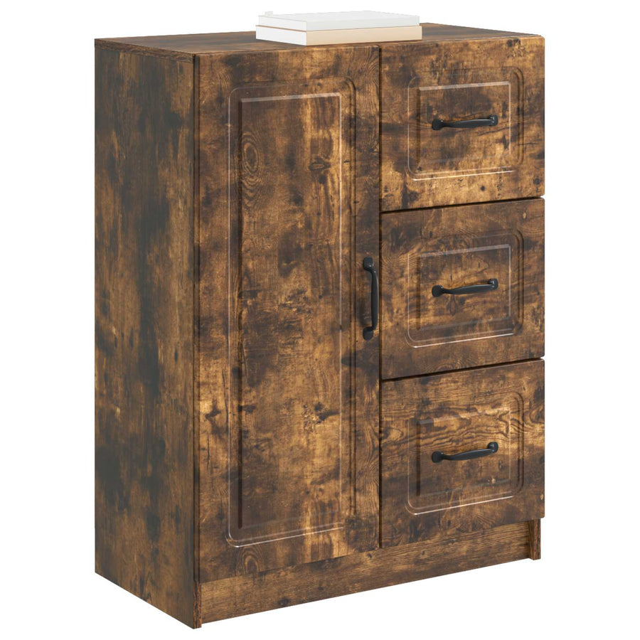 Dressoir met lade Gerookt eiken 66 x 34,5 x 87 cm Bewerkt hout