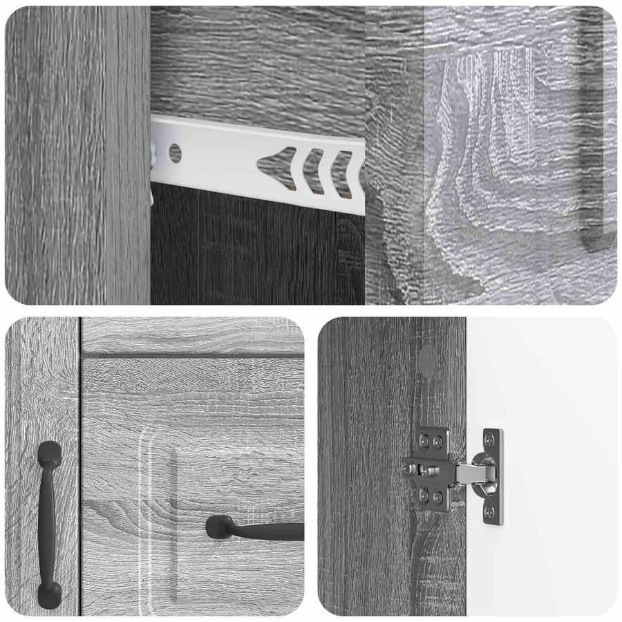 Dressoir met lade Grijs sonoma 66 x 34,5 x 87 cm Bewerkt hout