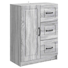 Dressoir grijs sonoma 66x34,5x87 cm bewerkt hout