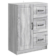 Dressoir grijs sonoma 66x34,5x87 cm bewerkt hout