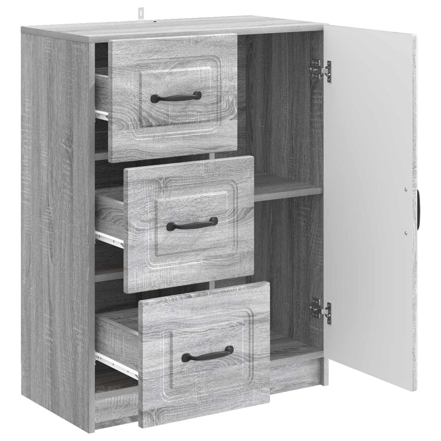 Dressoir met lade Grijs sonoma 66 x 34,5 x 87 cm Bewerkt hout