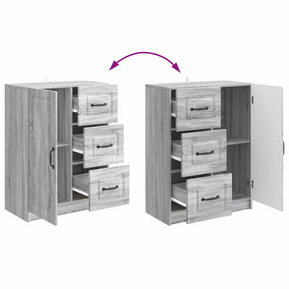 Dressoir met lade Grijs sonoma 66 x 34,5 x 87 cm Bewerkt hout