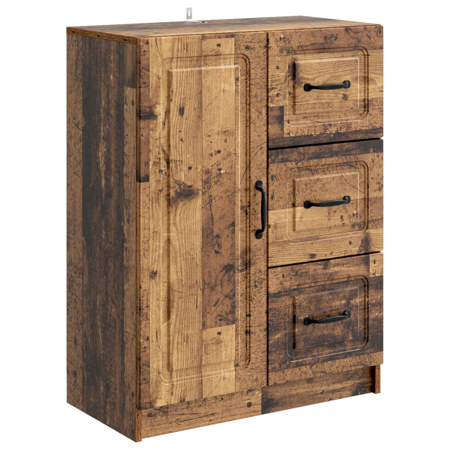 Dressoir met lade Oud hout 66 x 34,5 x 87 cm Bewerkt hout