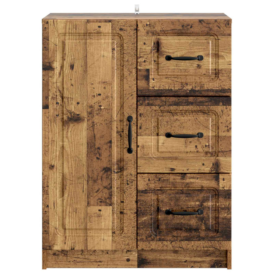 Dressoir met lade Oud hout 66 x 34,5 x 87 cm Bewerkt hout