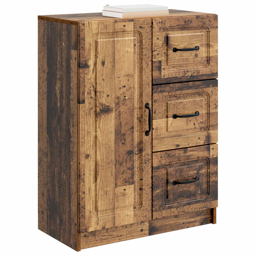 Dressoir met lade Oud hout 66 x 34,5 x 87 cm Bewerkt hout