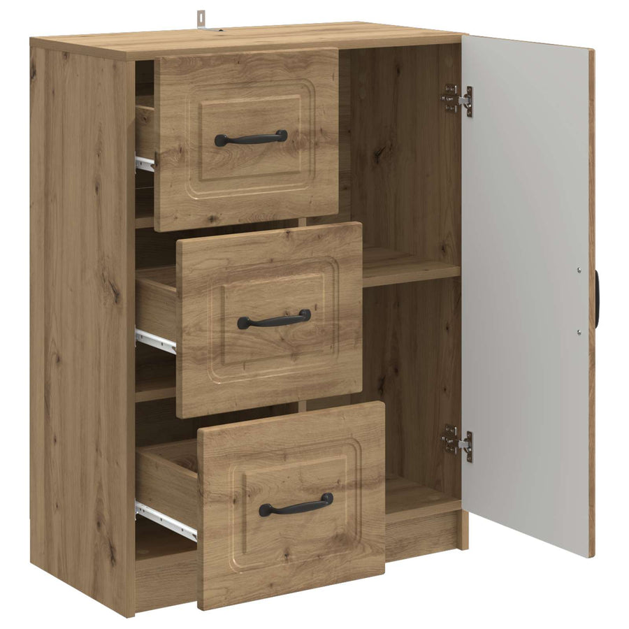 Dressoir Artisanaal eiken 66 x 34,5 x 87 cm Bewerkt hout