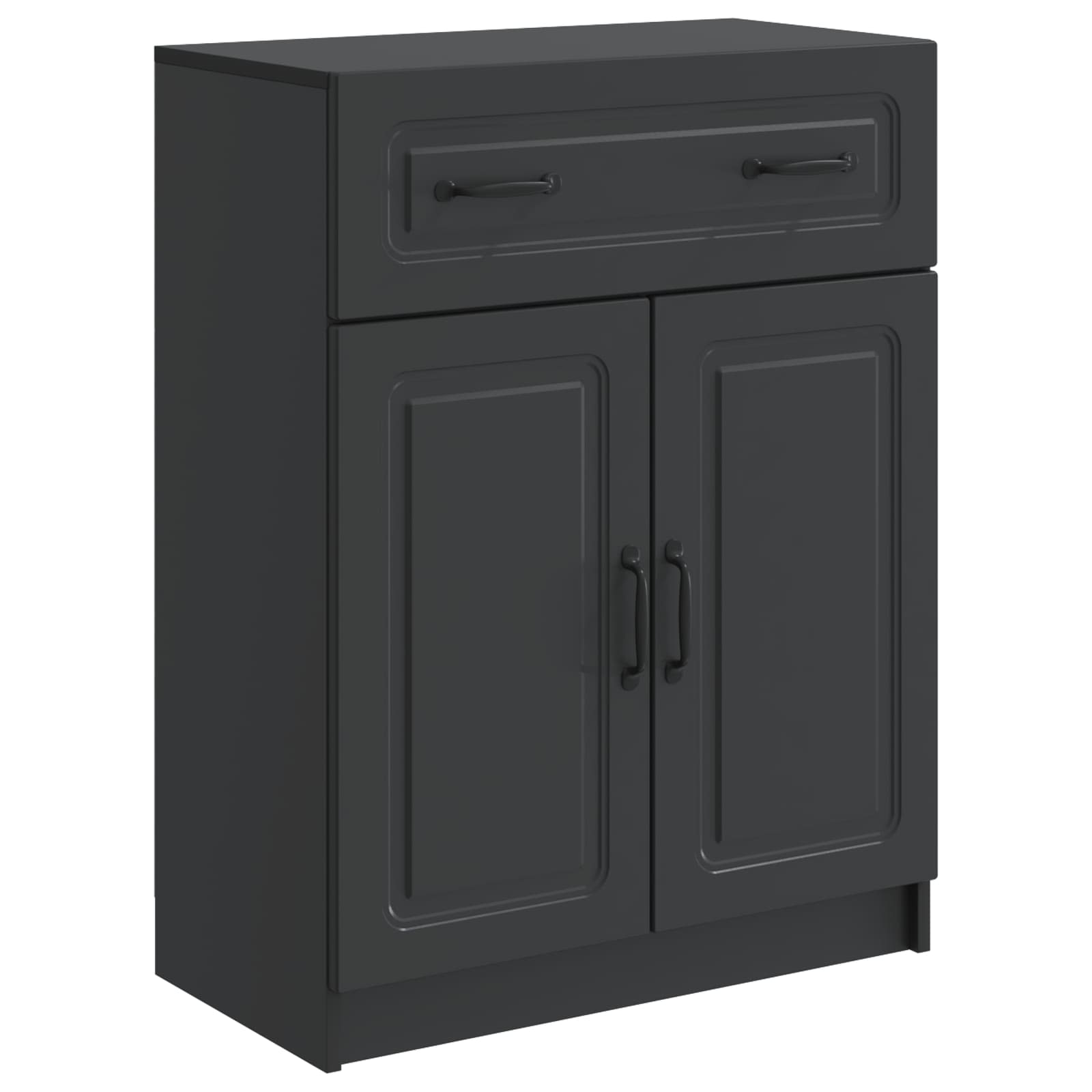Dressoir met lade Zwart 66 x 34,5 x 87 cm Bewerkt hout