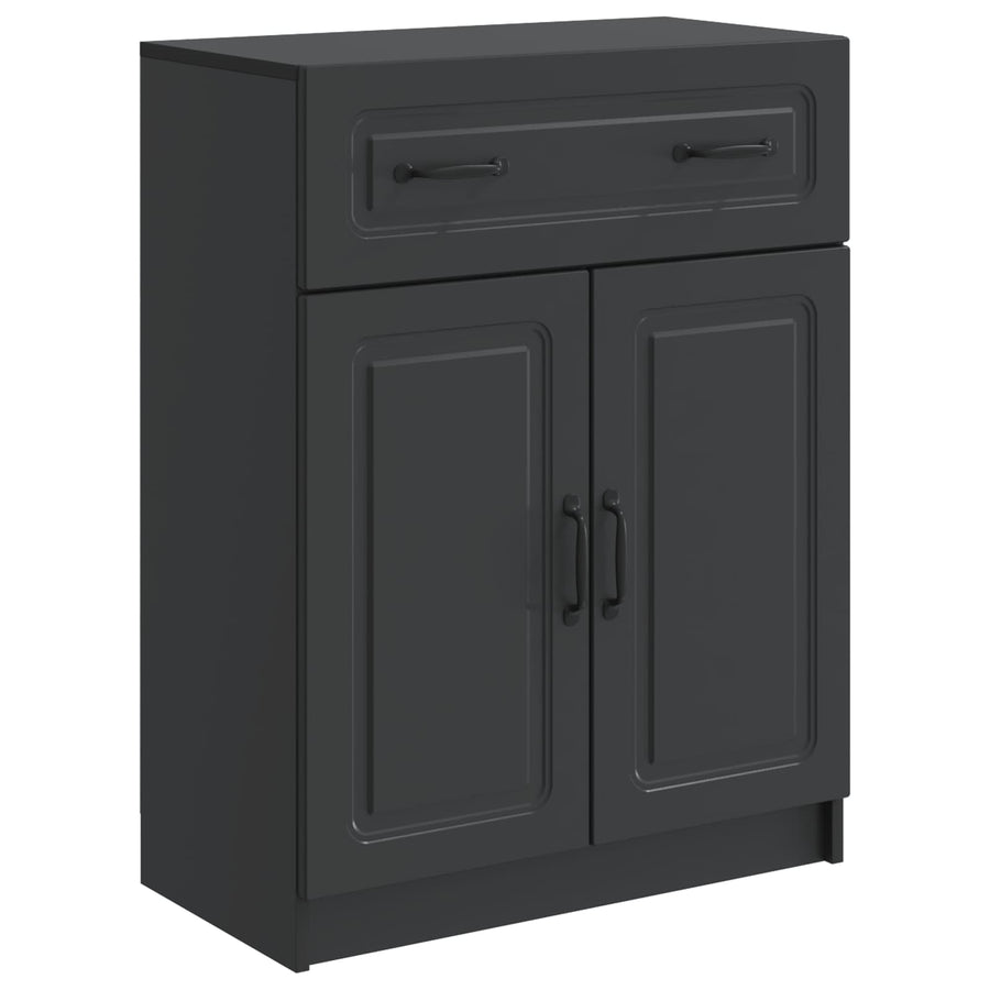 Dressoir met lade Zwart 66 x 34,5 x 87 cm Bewerkt hout