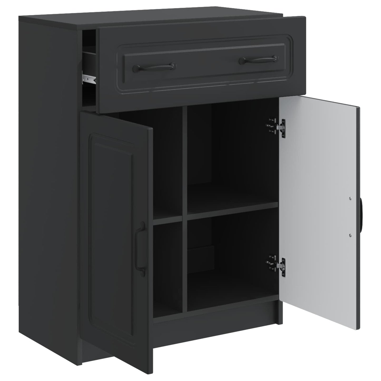 Dressoir met lade Zwart 66 x 34,5 x 87 cm Bewerkt hout