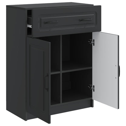 Dressoir met lade Zwart 66 x 34,5 x 87 cm Bewerkt hout