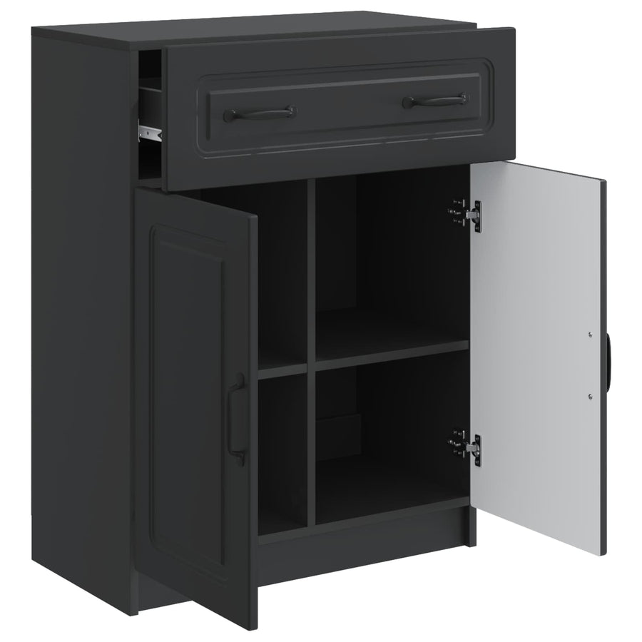 Dressoir met lade Zwart 66 x 34,5 x 87 cm Bewerkt hout