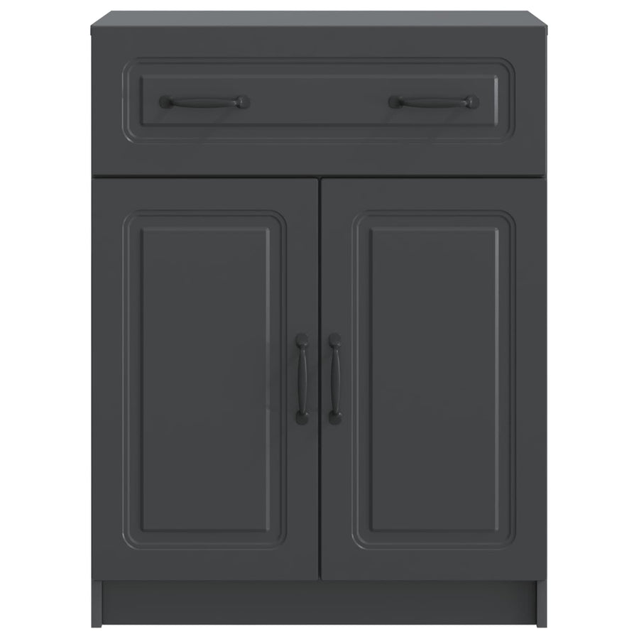 Dressoir met lade Zwart 66 x 34,5 x 87 cm Bewerkt hout