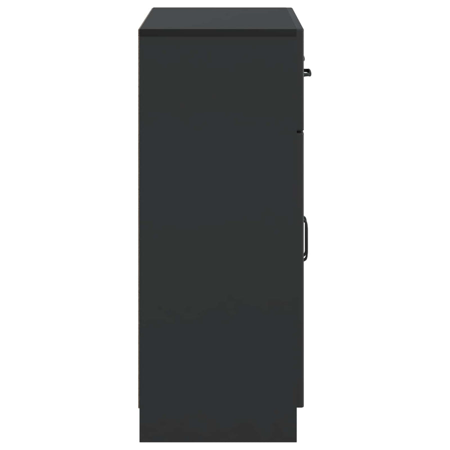 Dressoir met lade Zwart 66 x 34,5 x 87 cm Bewerkt hout
