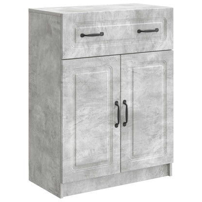 Dressoir met lade Betongrijs 66 x 34,5 x 87 cm Bewerkt hout