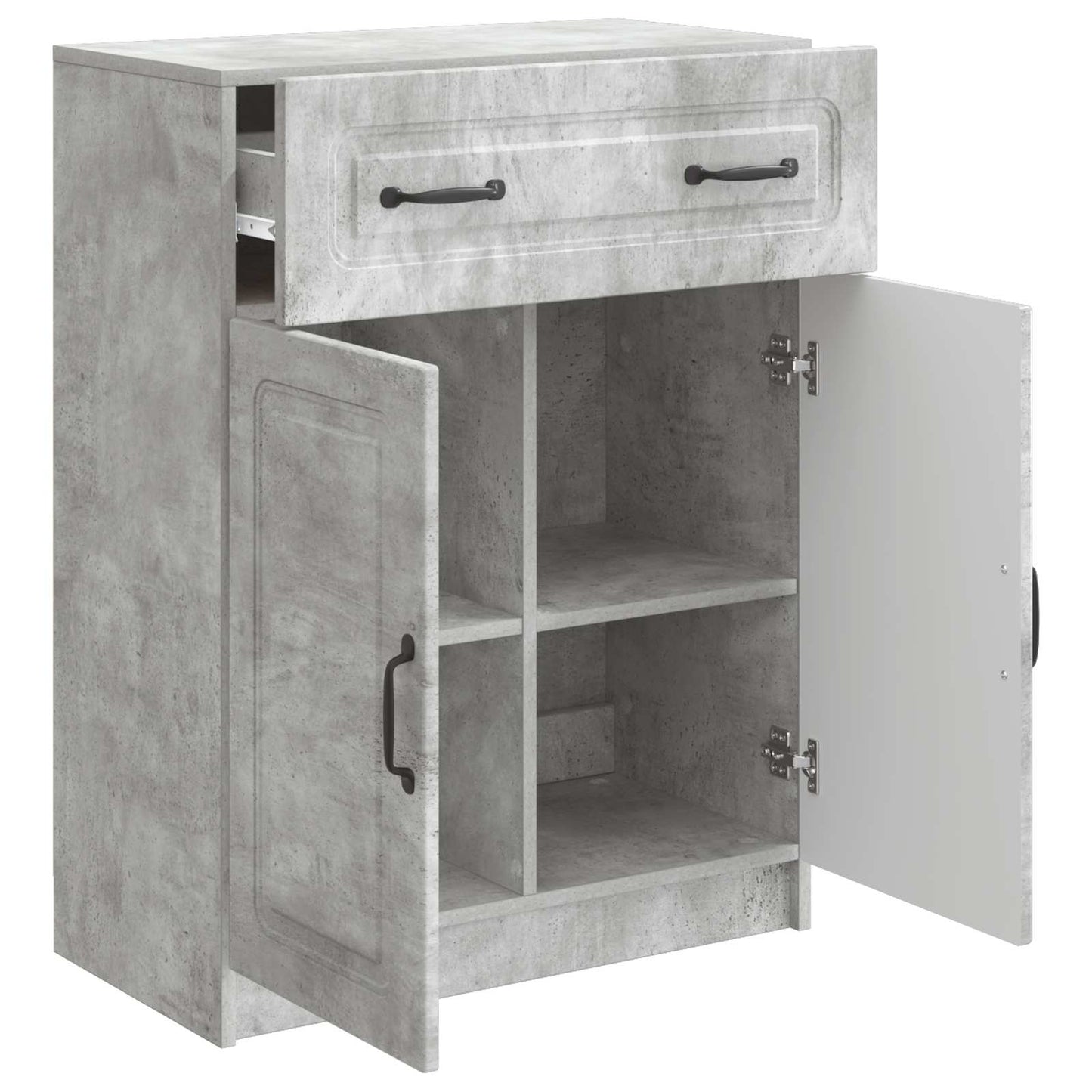 Dressoir met lade Betongrijs 66 x 34,5 x 87 cm Bewerkt hout