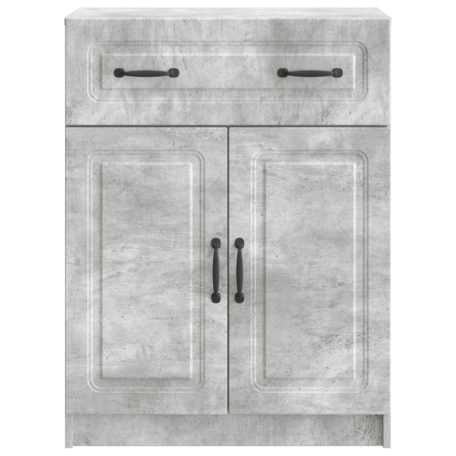 Dressoir met lade Betongrijs 66 x 34,5 x 87 cm Bewerkt hout