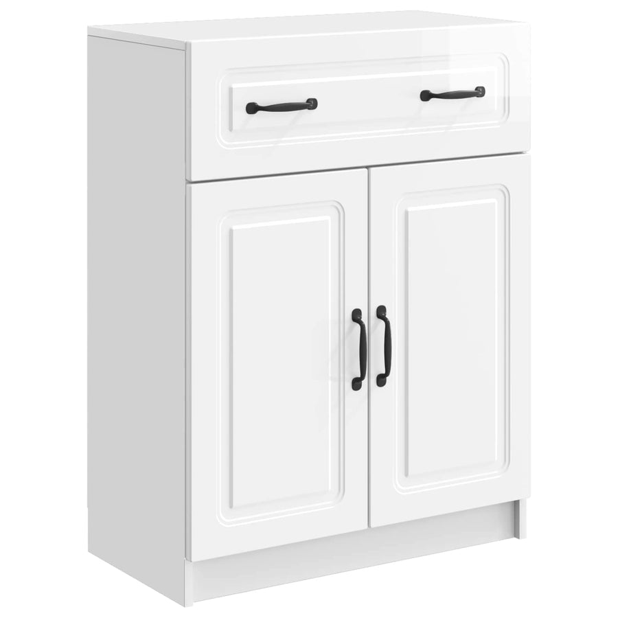 Dressoir met lade Hoogglans Wit 66 x 34,5 x 87 cm Bewerkt hout