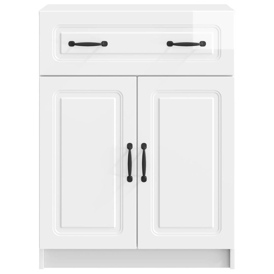 Dressoir met lade Hoogglans Wit 66 x 34,5 x 87 cm Bewerkt hout