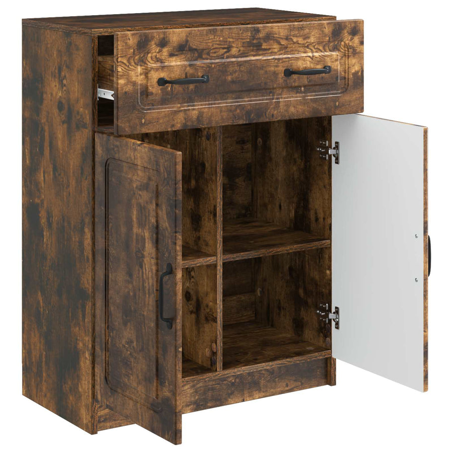 Dressoir met lade Gerookt eiken 66 x 34,5 x 87 cm Bewerkt hout