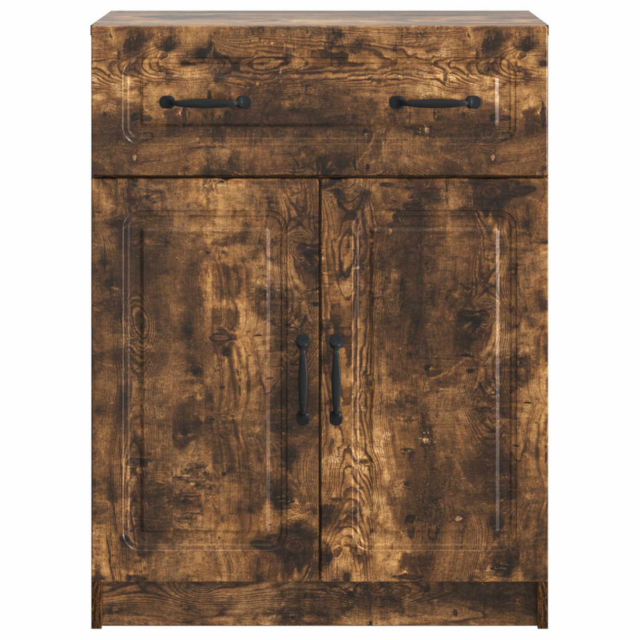 Dressoir met lade Gerookt eiken 66 x 34,5 x 87 cm Bewerkt hout